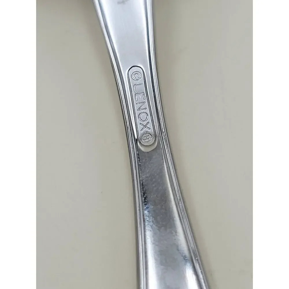 Lenox Holiday 18/8 Stainless Steel Serving Flatware Set of 11 Holly Gold Accent
